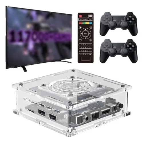 Console Per Videogiochi Retrò Con 256 Gb Di Memoria, Oltre 50.000 Giochi Integrati E 2 Controller Wireless, Compatibile Con Ps1, Psp, Mame E Uscita Av 4k Hd.