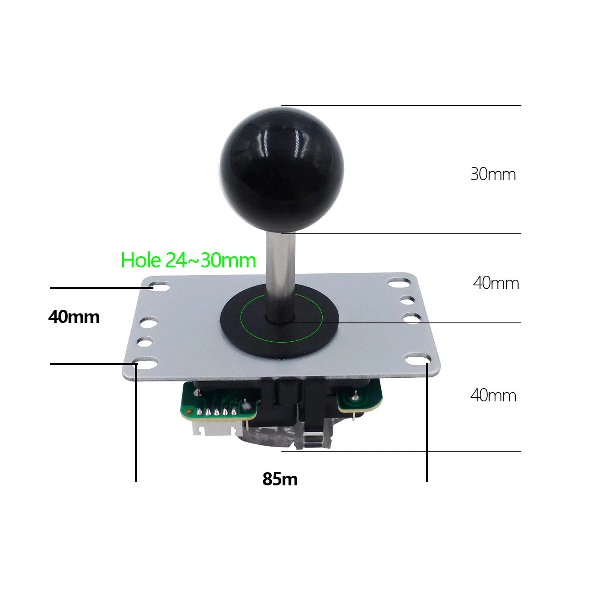 SJ@JX Arcade Game 2 Player Controller Kit fai da te Microswitch Pulsante incasso 4 e 8 Vie Joystick Zero Delay USB Encoder Fighting Stick Maniglie Console per PC MAME Raspberry Pi Retropie