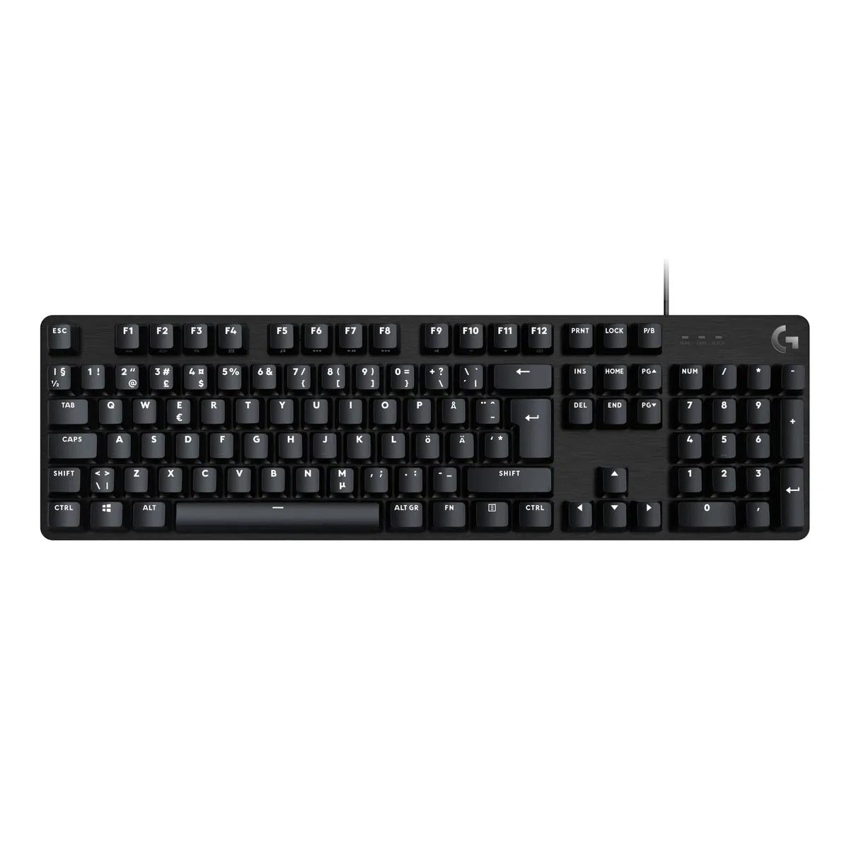 Logitech G G413 SE Tastiera Meccanica Gaming Full Size | Tastiera Retroilluminata con Switch Meccanici Tattili, Layout Scandinavo QWERTY - Nero