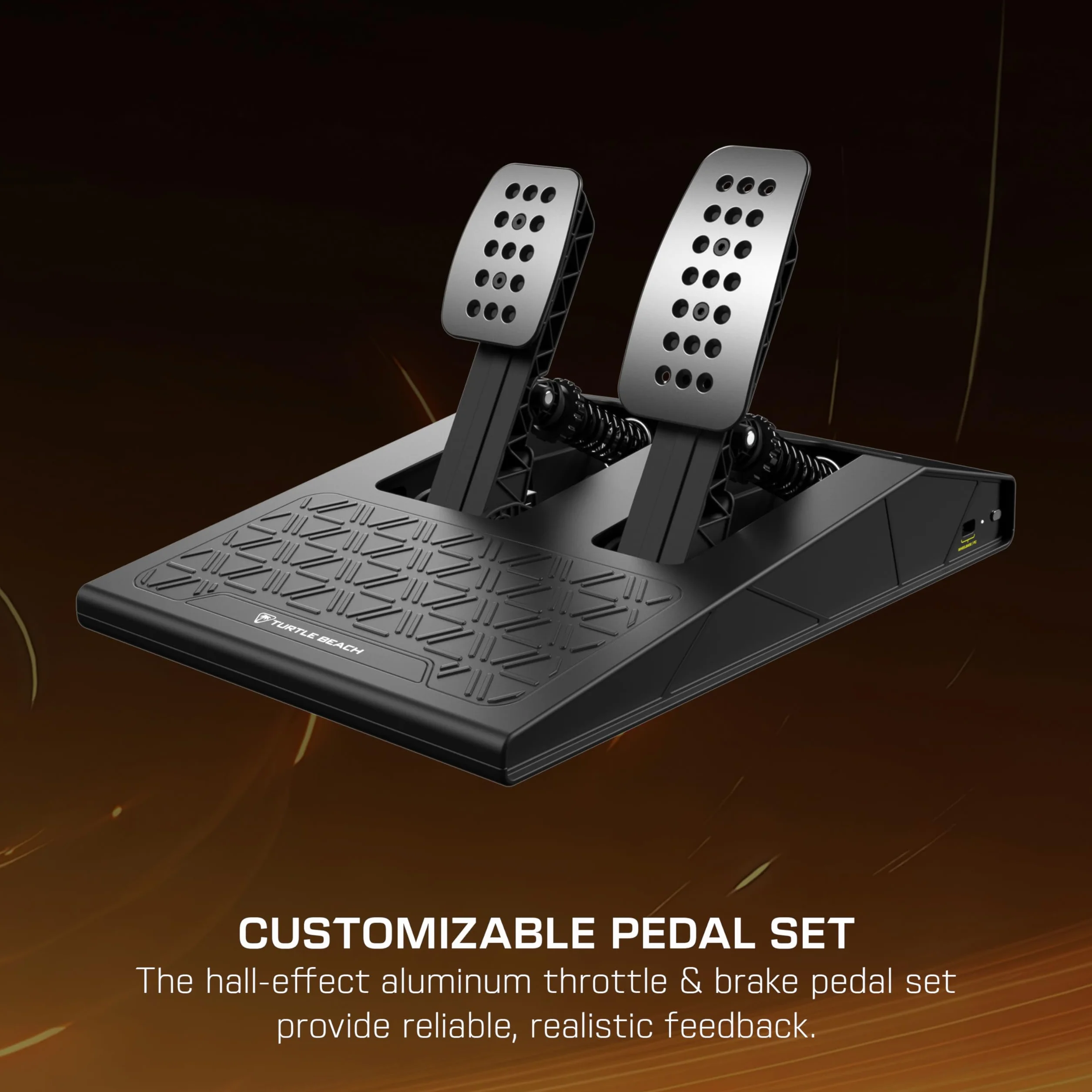 Turtle Beach VelocityOne Race KD3 Volante e pedali con force feedback a trasmissione diretta per Xbox Series X|S, Xbox One e PC Windows – Pedali di freno e acceleratore a effetto Hall