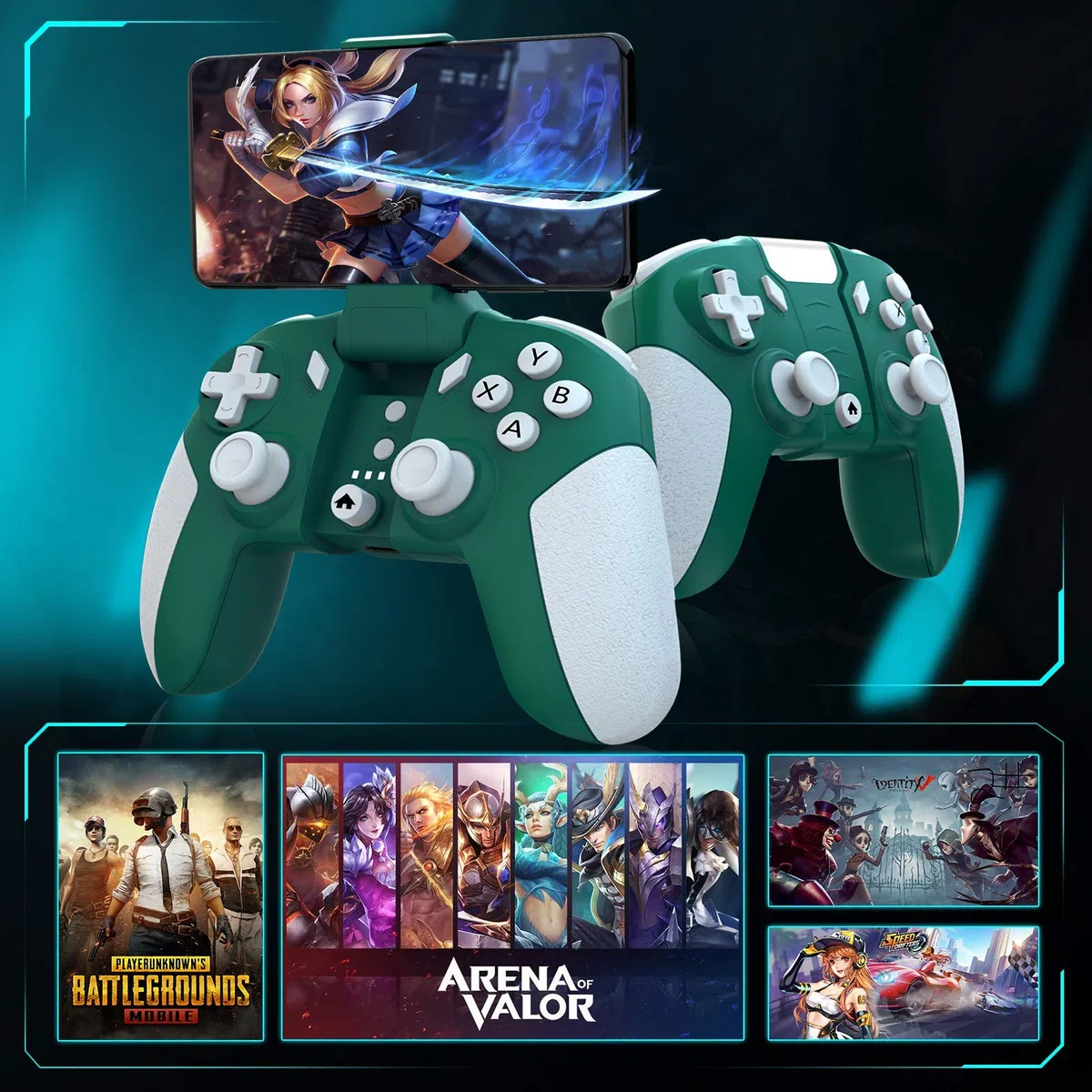 Game Pad con Collegamento Tipo C Controller Retrattile Maniglia Joystick Pulsanti del Joystick Design