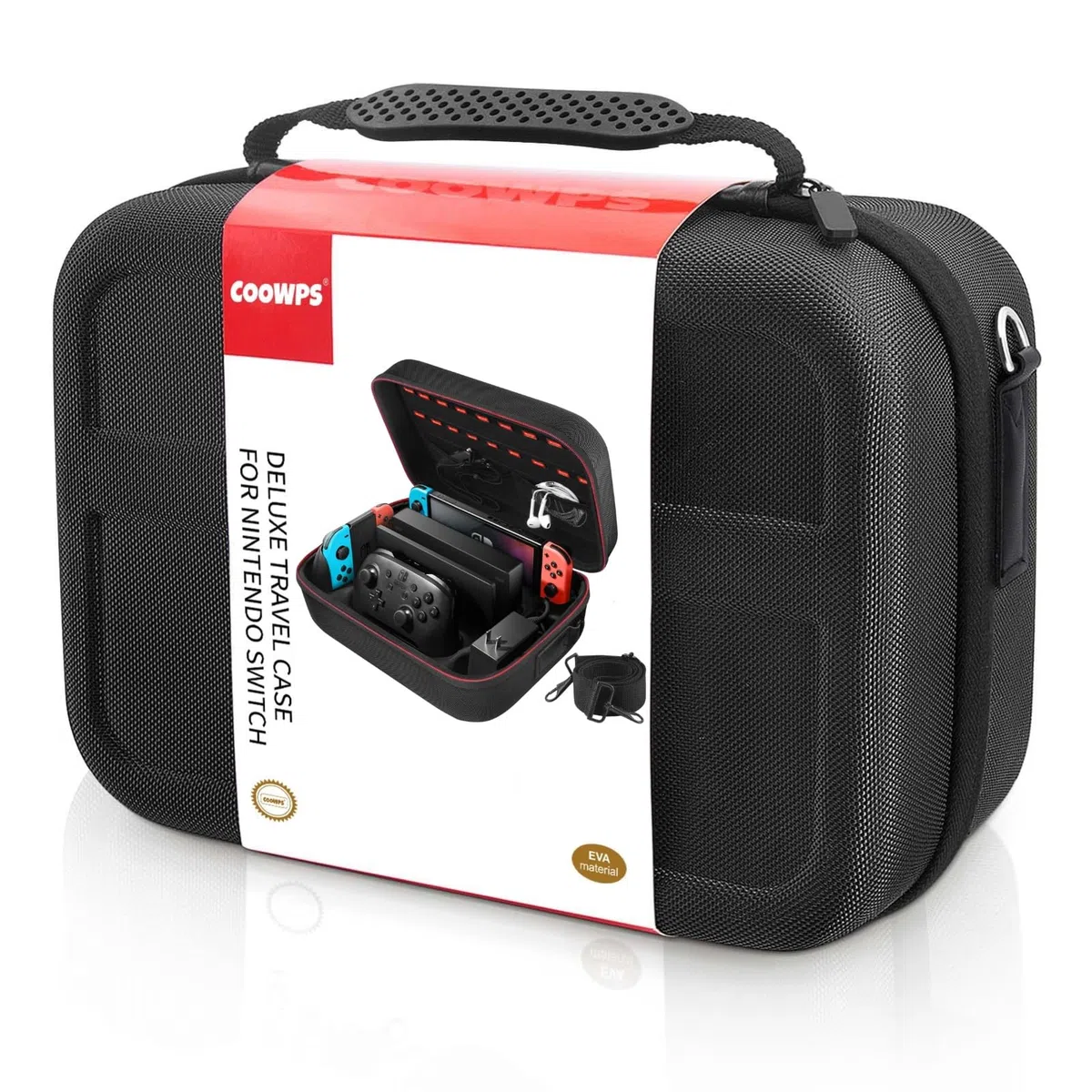 TOENNESEN Custodia da trasporto per Nintendo Switch, custodia da viaggio protettiva portatile rigida compatibile con controller Switch Console Pro e accessori