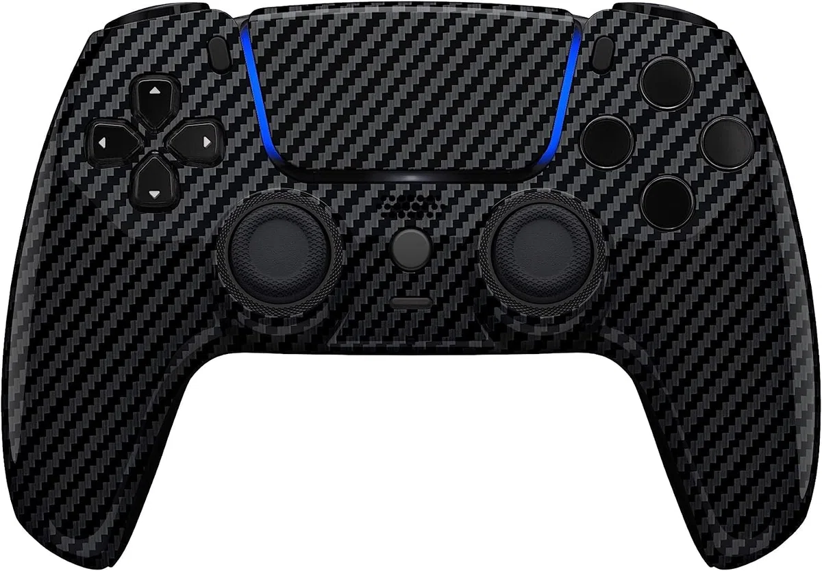 Controller wireless personalizzato compatibile con PS5 - Diversi modelli disponibili (fibra di carbonio lucida PS5)