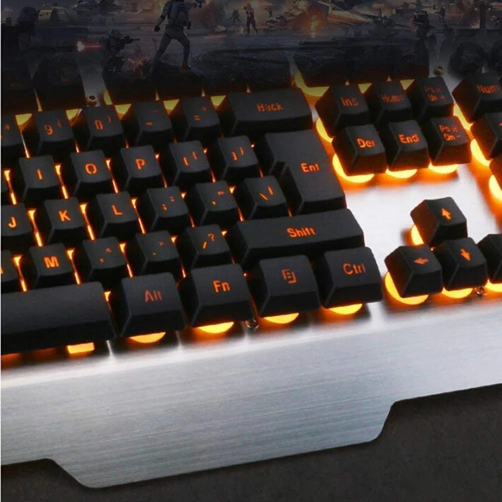 Wired Gaming Keyboard Mouse Combo LED Arcobaleno retroilluminato Tastiera da Gioco RGB Gaming Mouse Polso da Polso ergonomico 104 Tasti Tastiera Mouse per Windows & Mac PC Gamers