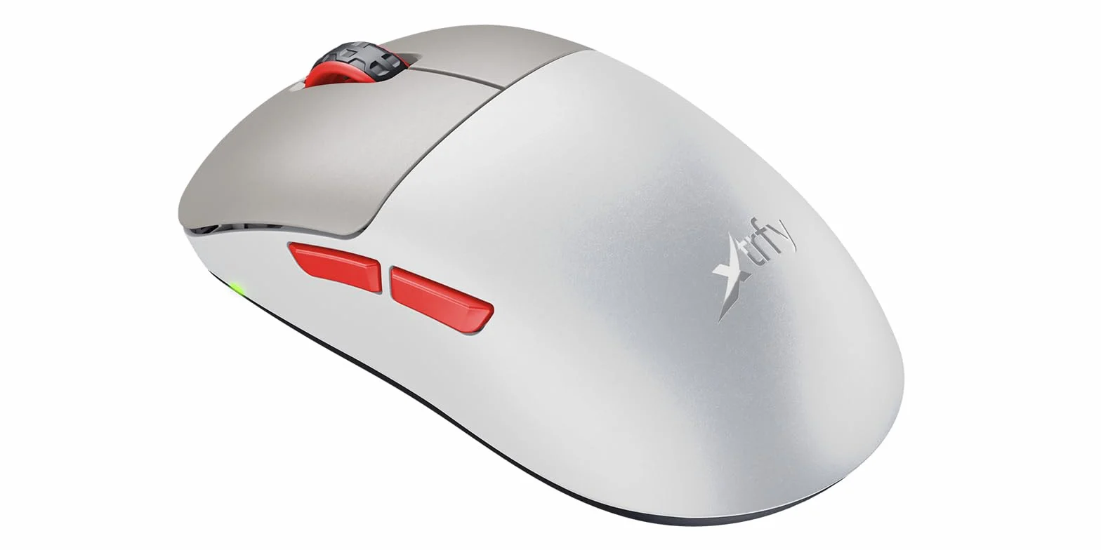 Xtrfy M8 Wireless, Mouse da Gioco Ultraleggero Senza Fili, Ottimizzato per Gaming Competitivo, Wireless 2,4 GHz, Parte Anteriore Ultra Ribassata per una Maggiore Precisione, Ricaricabile, Retrò