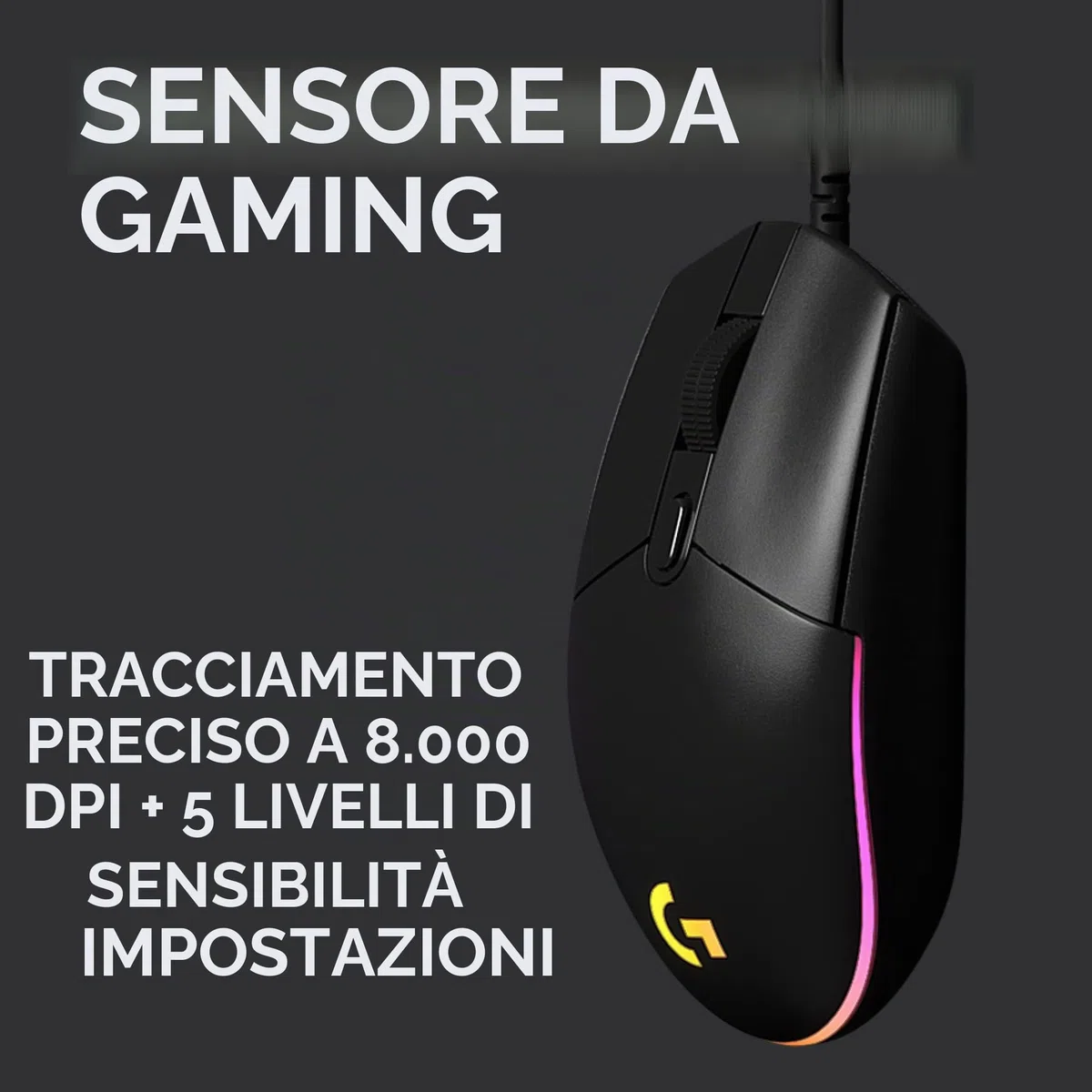 Logitech G413 SE Tastiera Meccanica Gaming Full Size - Tastiera Retroilluminata con Switch Meccanici Tattili, Nero & 03 LIGHTSYNC Mouse Gaming con Illuminazione RGB, Nero