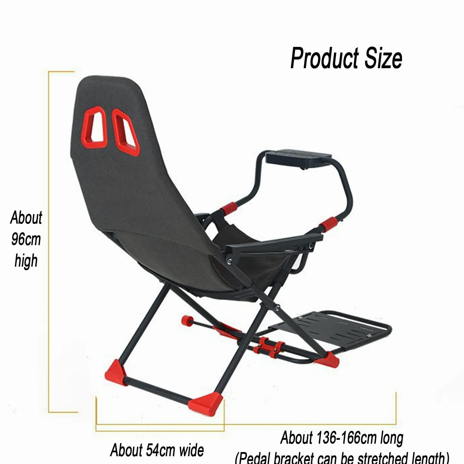 Racing Simulator Cockpit con supporto regolabile e sedile ergonomico, design pieghevole per esperienza di gioco Xbox One, PS4 e PC