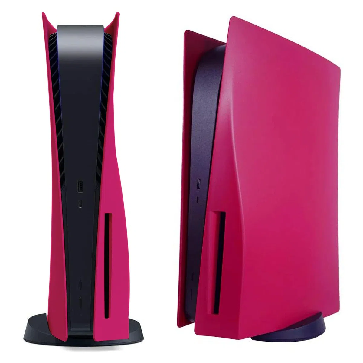 PS5 - Cover antipolvere per console PS5, per dischi Edition, per Playstation 5, protezione frontale e piastra di ricambio per Sony PS 5, antipolvere, antigraffio, colore: rosso