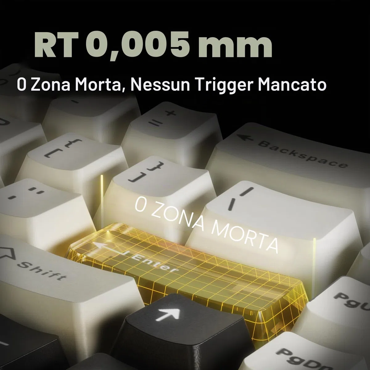 ATTACK SHARK X68MAX HE Tastiera In Alluminio CNC Completo, 8KHz Rapid Trigger, Azionamento Regolabile 0.005mm, Gaming RGB Cablata con Switch Magnetico, Snap Tap, Cavo C01 Ultral (Bianco Stella)