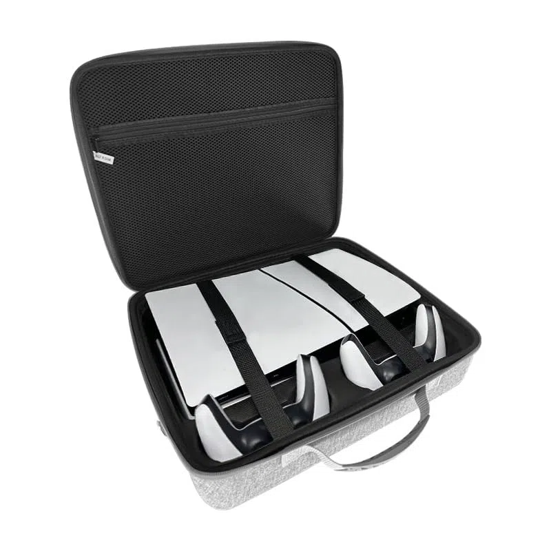 Custodia di trasporto console di gioco per PS5 Slim Custodia protettiva, borsa di stoccaggio da viaggio Borsa portatile console per PS5 Slim, controller e altri accessori di gioco (Nero)