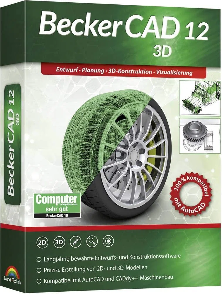 Markt & Technik 80861 BeckerCAD 12 3D versione completa, 1 licenza software Windows CAD