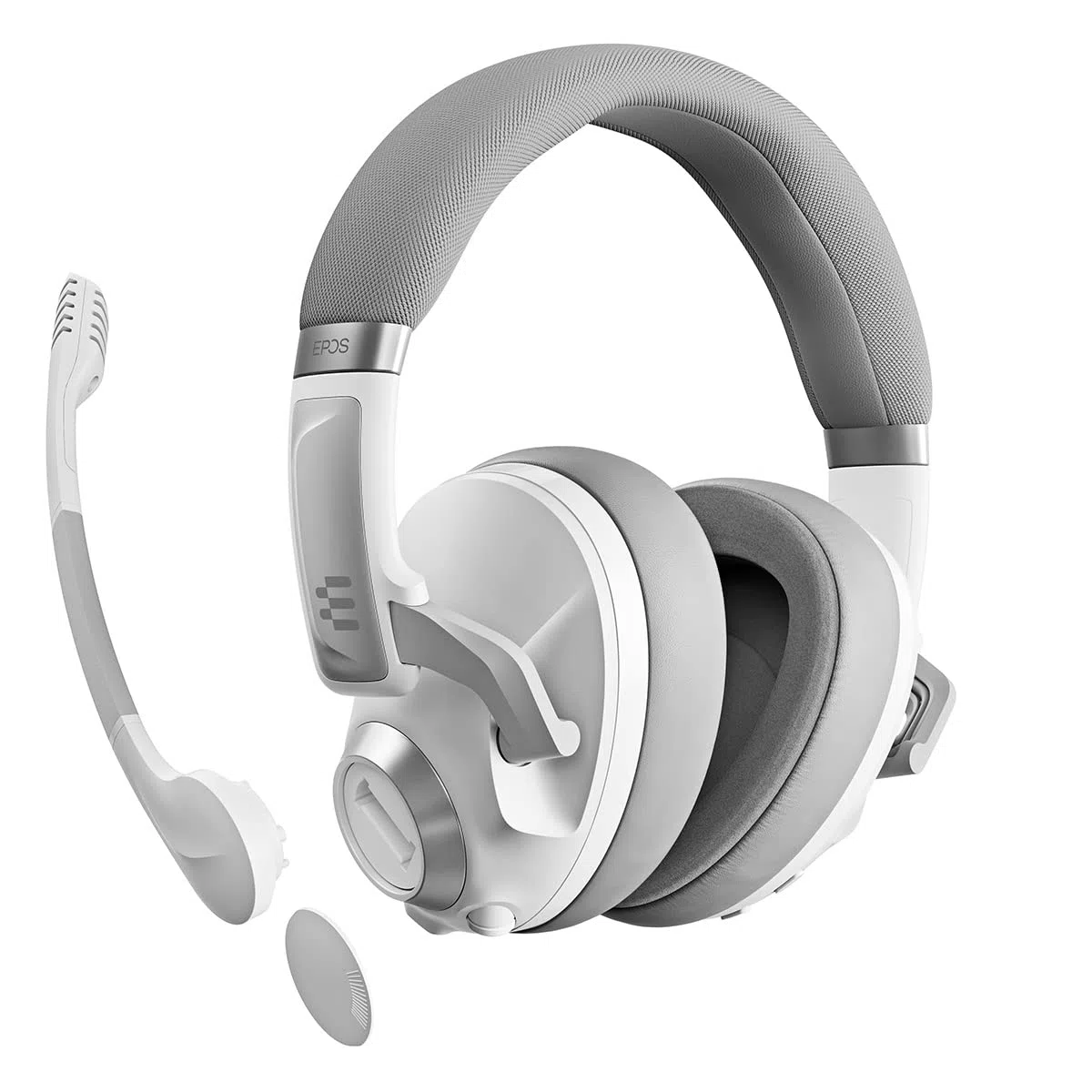 EPOS H3Pro Cuffie Gaming Ibride PC con Mic, Cancellazione Rumore, Cuffie Gaming Wireless Regolabili, Mix Audio con Pulsante, Bluetooth e Gaming Suite, Suono Surround, Per Windows 10 (bianca)