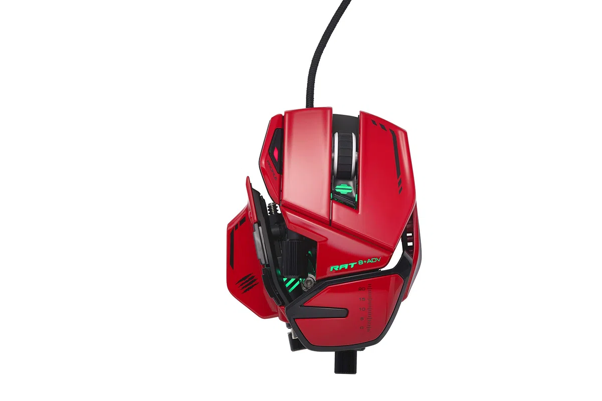 Mad Catz R.A.T. 8+ ADV Gaming Mouse (USB/rosso/20000dpi/11 pulsanti) - MR06DCINRD000-0