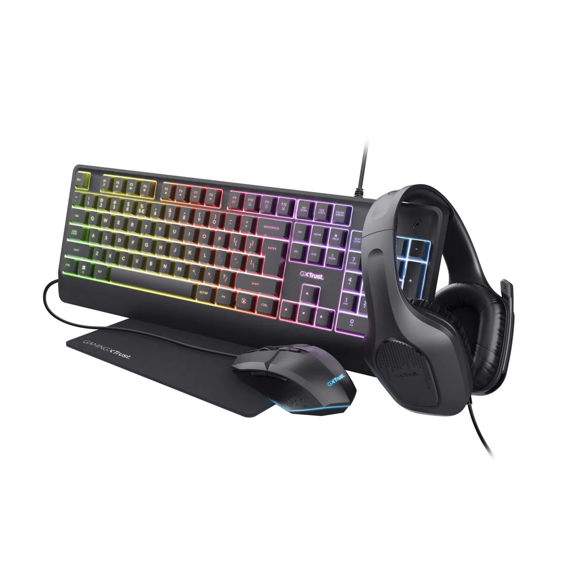 Trust Gaming GXT 792 Quadrox - Pacchetto da gioco 4 in 1 QWERTY NL Layout
