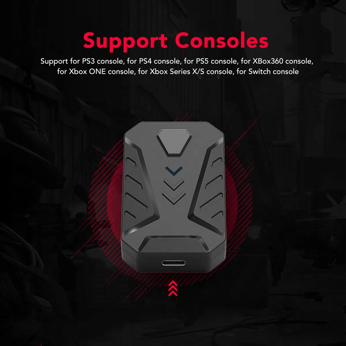 Set Convertitore Tastiera per Convertitore Cablato Console di Gioco con Tastiera Mouse, Adattatore OTG Incluso, per Console 360 Series X S