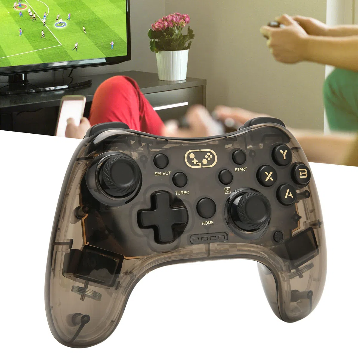 Controller per Gamepad Controller per Giochi Wireless, Retroilluminazione RGB Bluetooth Joystick per Gamepad per Giochi Wireless, Joystick per Gamepad Remoto per PC TV per Switch per PS3