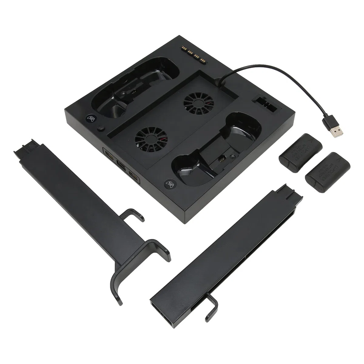 Supporto di Ricarica con Ventola di Raffreddamento per Console di Gioco e Controller Series S, Accessori Dock per Stazione di Ricarica Doppia Verticale con Batteria