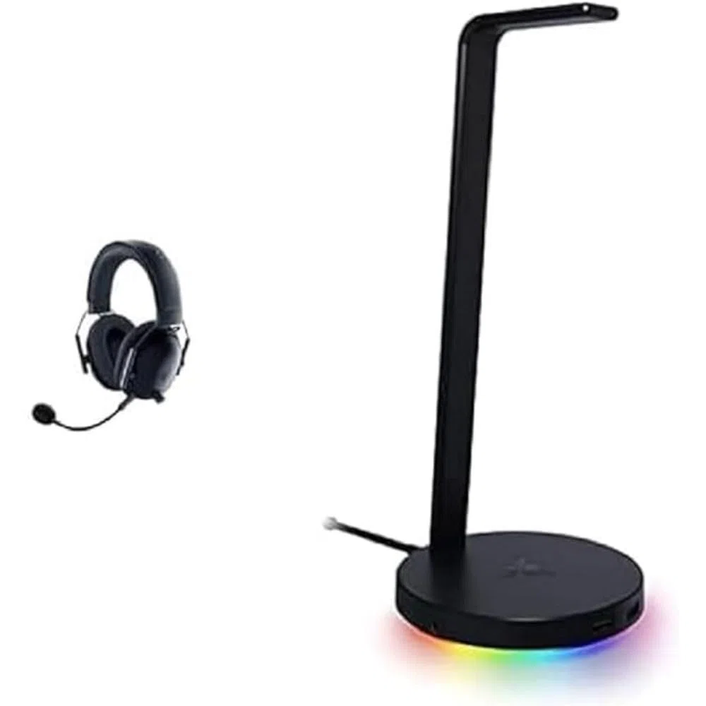 Razer BlackShark V2 Pro 2023 + Base Station V2 Chroma - Auriculares inalámbricos para deportes y soporte para auriculares habilitado para Chroma con concentrador USB y sonido envolvente