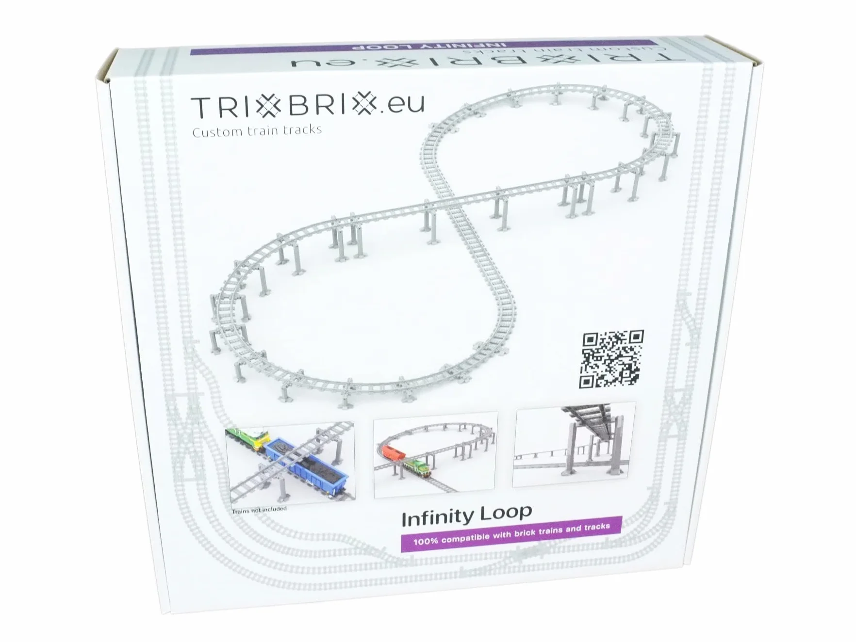 Trixbrix Supporti Bundle 2.0 compatibile con set di treni Lego City 60197 60198 10277 60205 60238 60337 (Infinity Loop)