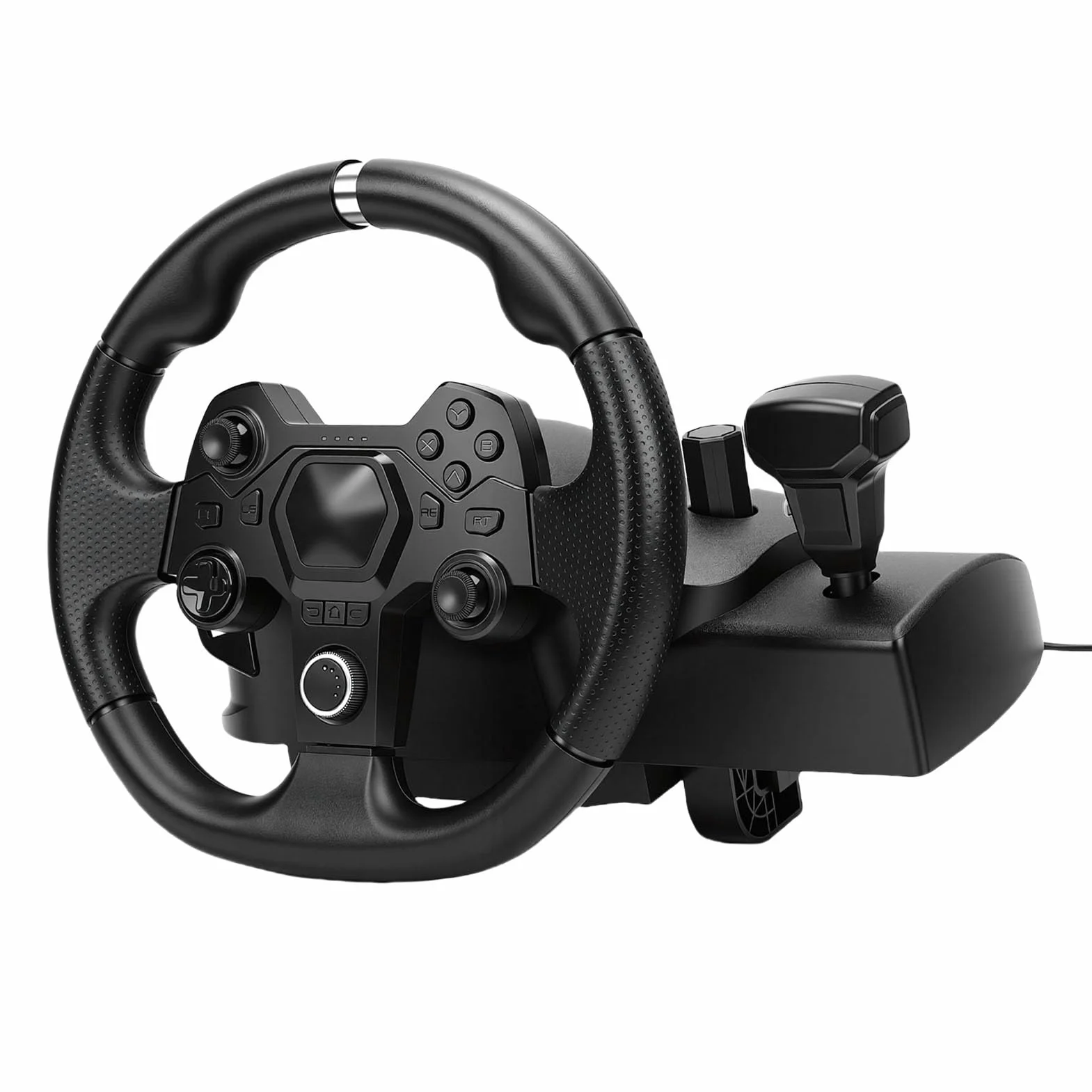Fabater Set di Volanti Force Racing, Volante da 11" con Pedaliera a Molla, compatibilità Multipiattaforma per,