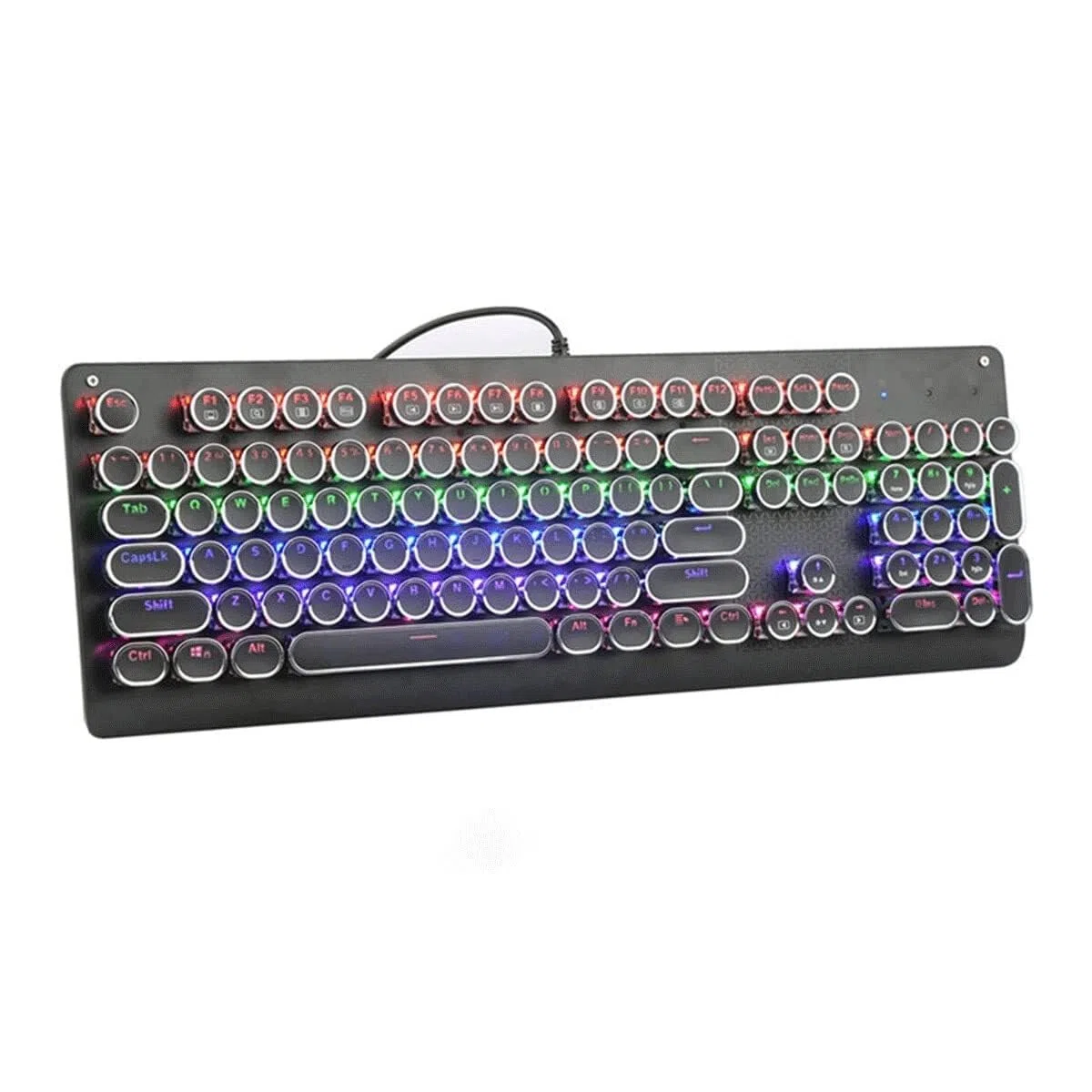 Tastiera da gioco e mouse combinata, tastiera meccanica da gioco cablata 104 tasti anti-ghosting retroilluminata a LED per computer portatile gamer
