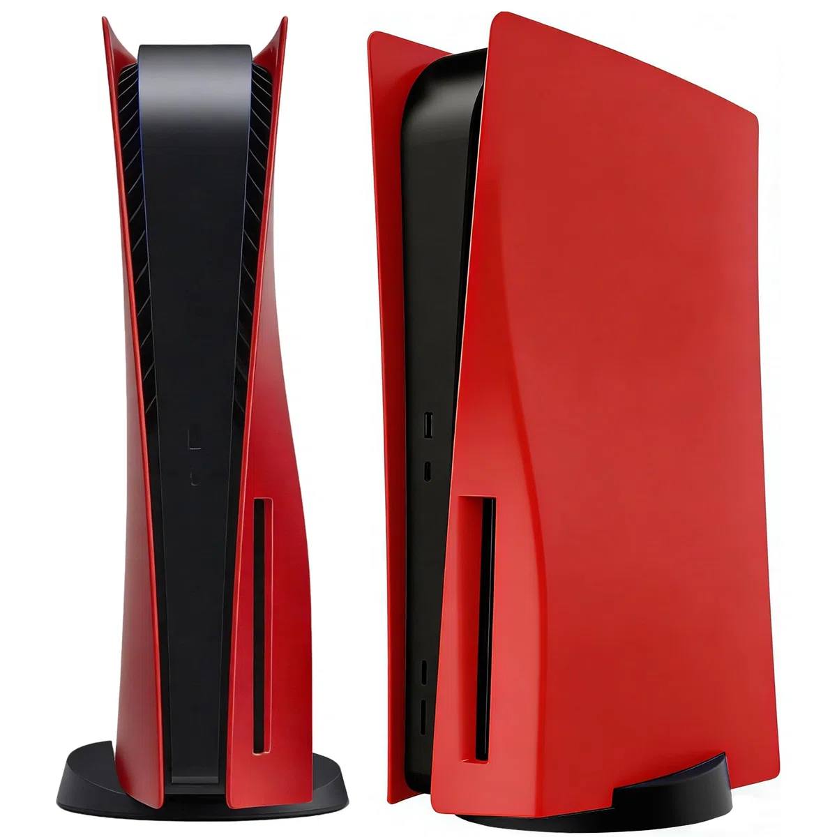 ArVin - Cover protettiva per console PS5, in ABS, rigida, antiurto, antigraffio, antipolvere, per Playstation 5, colore: Rosso