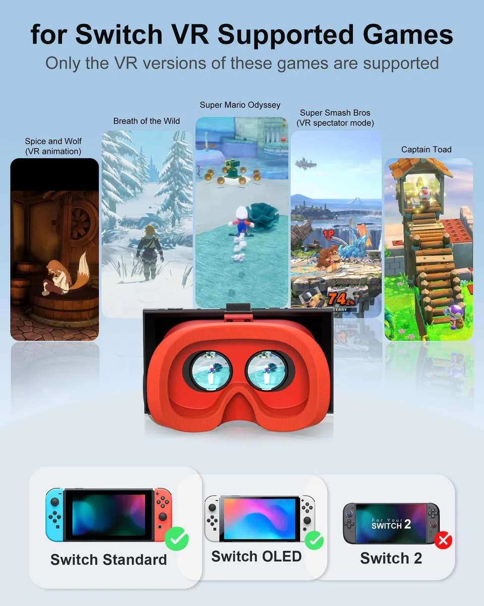 Orange and Blue Upgrade VR Glass for Switch