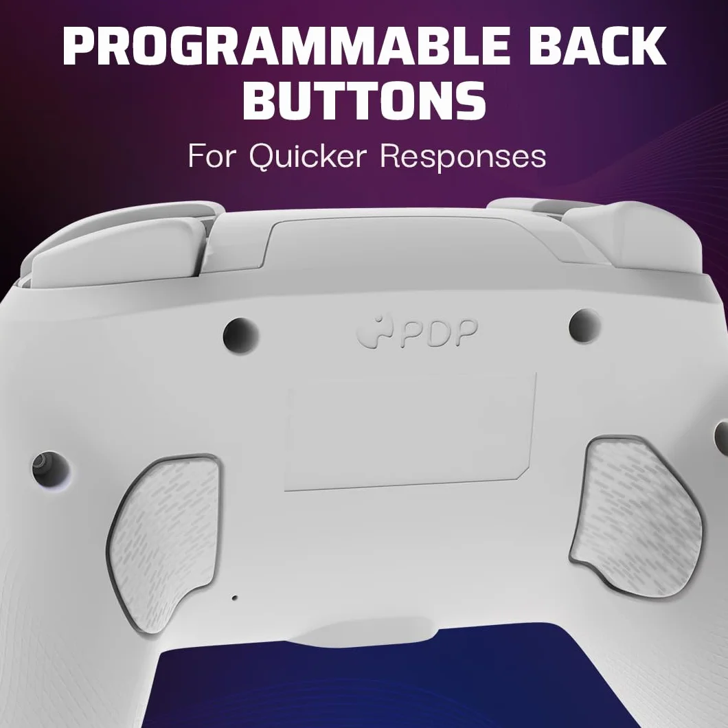 PDP Afterglow Wave Wireless Pro Controller with Full Motion for Nintendo Switch, Nintendo Switch - OLED Model, 8 RGB LED Lighting Zones, 30 Foot Range, 20 Hour Rechargeable Battery White