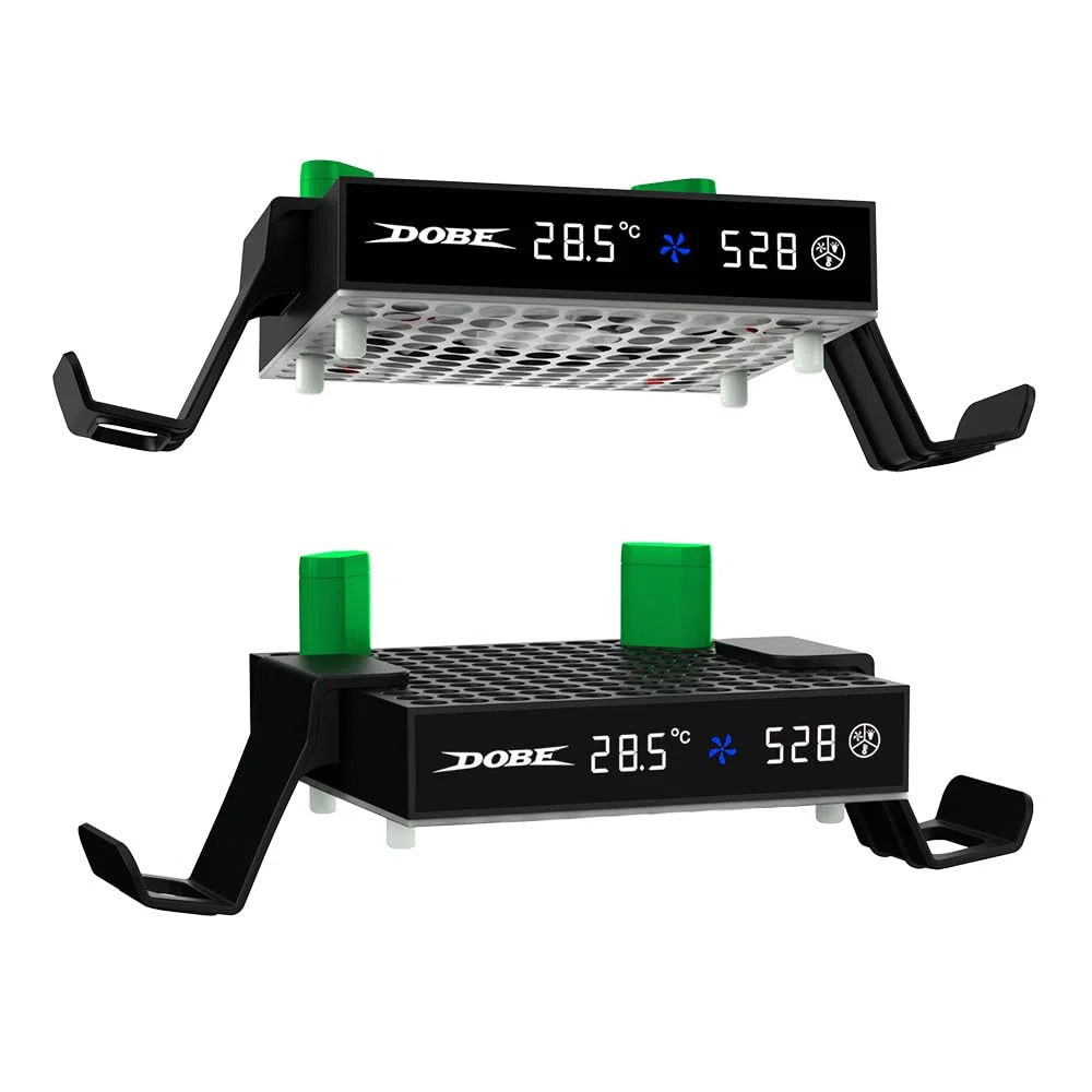 Dobe TYX-3606 - Ventola di raffreddamento compatibile con Xbox Series X/S con schermo LED, sistema di raffreddamento a velocità regolabile, ventola superiore a basso rumore con ventola indipendente e