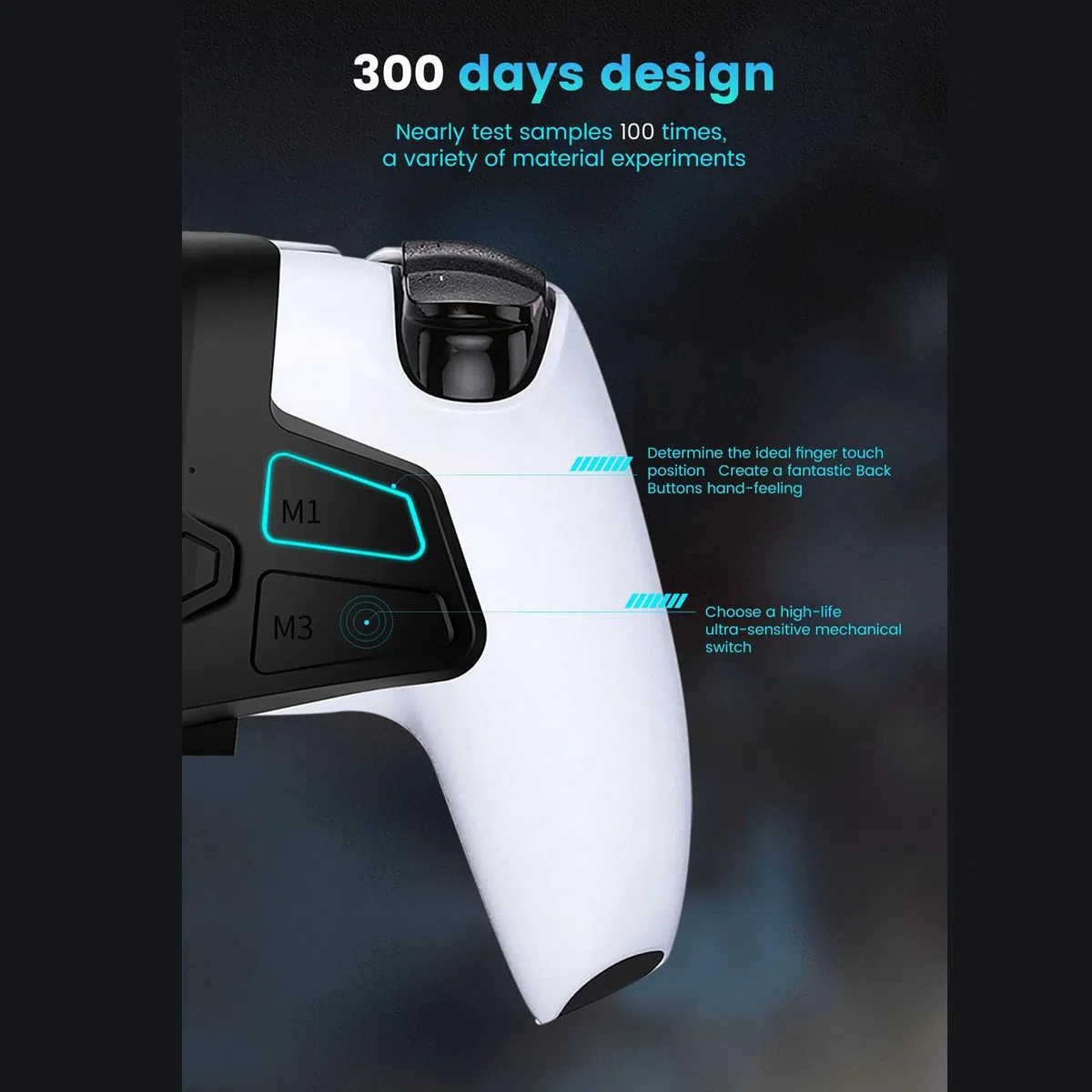 Accessorio Paddle Posteriore per Controller, Pulsanti Aggiuntivi Programabili, 4 Pulsanti Extra Neri per PS5 Xbox Series X S PC, Impugnature Antiscivolo per Gioco Intenso