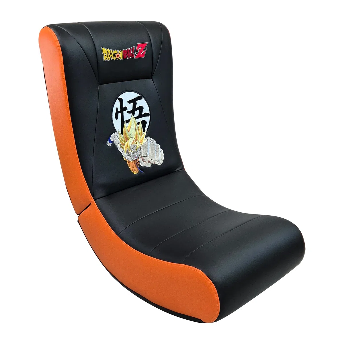 SUBSONIC – Gaming-Schaukelstuhl Dragon Ball – Ergonomischer Schaukelstuhl mit offizieller Lizenz – Kunstleder in Schwarz und Orange mit Stickereien – Bequemer Stuhl für Wohnzimmer oder Schlafzimmer