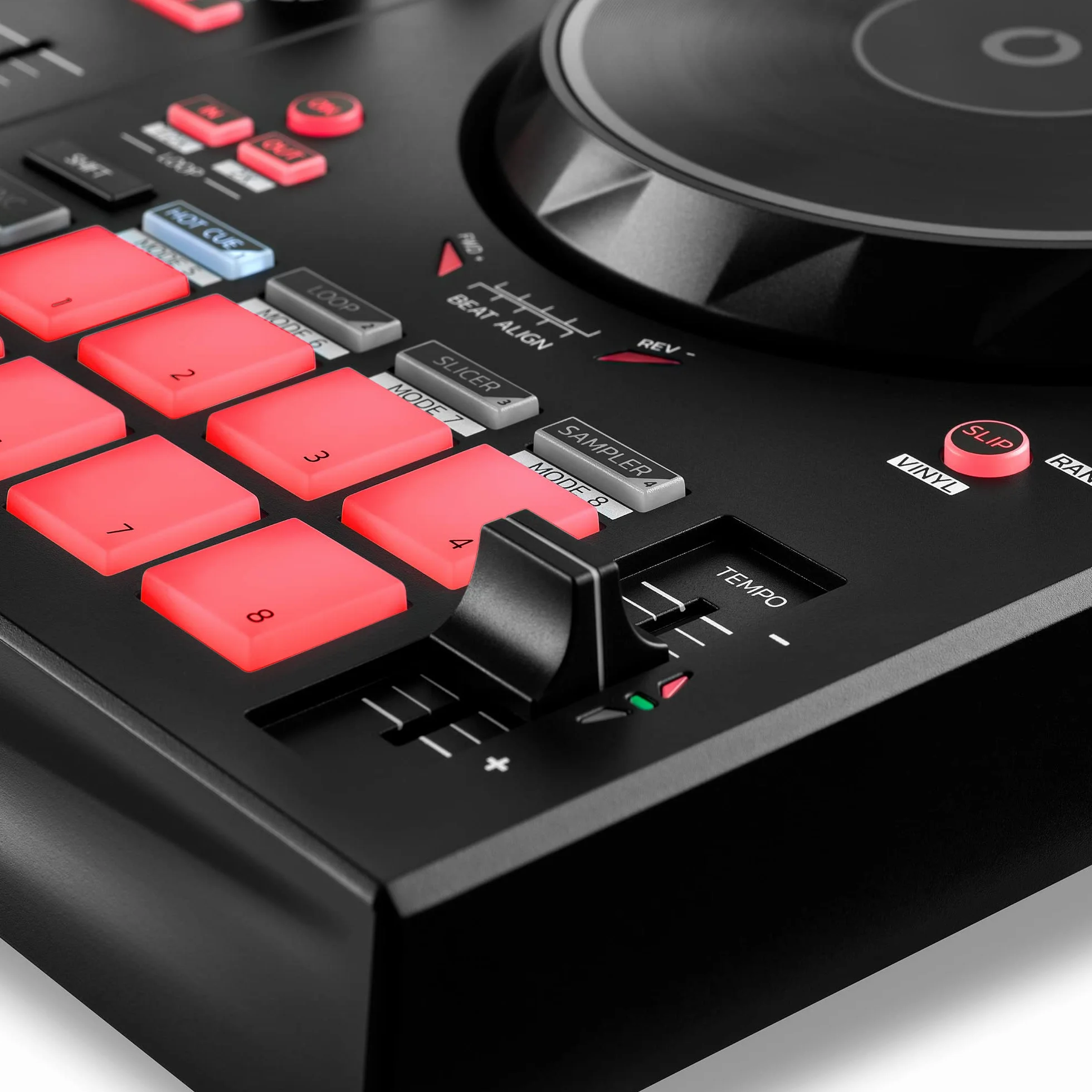 HERCULES DJControl Inpulse 300 MK2, Postazione DJ USB, 2 banchi con 16 pad e scheda audio integrata | Controller 2 deck per Serato e DJUCED con LED Beatmatch Guide, 16 pad performance, Stems preconfigurato