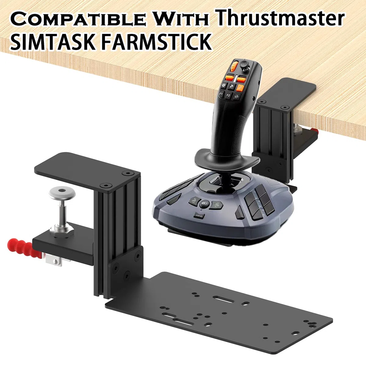 Joystick da tavolo per giochi di simulazione volo, montaggio Hotas - Compatibile con Thrustmaster T. Flight Hotas One/4/X, Sol-R2/Sol-R1, SimTask Farmstick, WINWING URSA MINOR Series, G Extreme 3D Pro