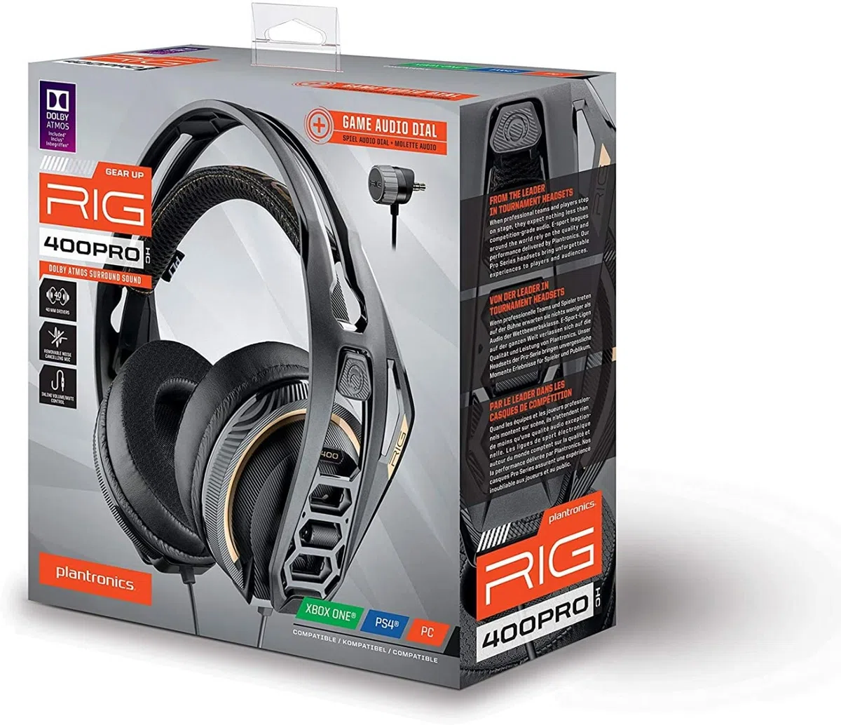 Nacon RIG RIG400PROHC Cuffie Gaming, Compatibilità Multipiattaforma, Nero