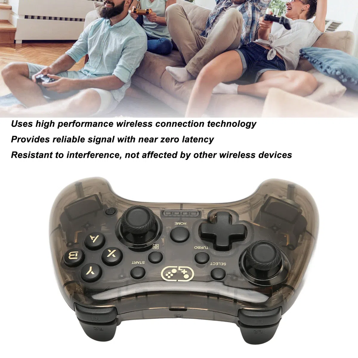 Controller per Gamepad Controller per Giochi Wireless, Retroilluminazione RGB Bluetooth Joystick per Gamepad per Giochi Wireless, Joystick per Gamepad Remoto per PC TV per Switch per PS3