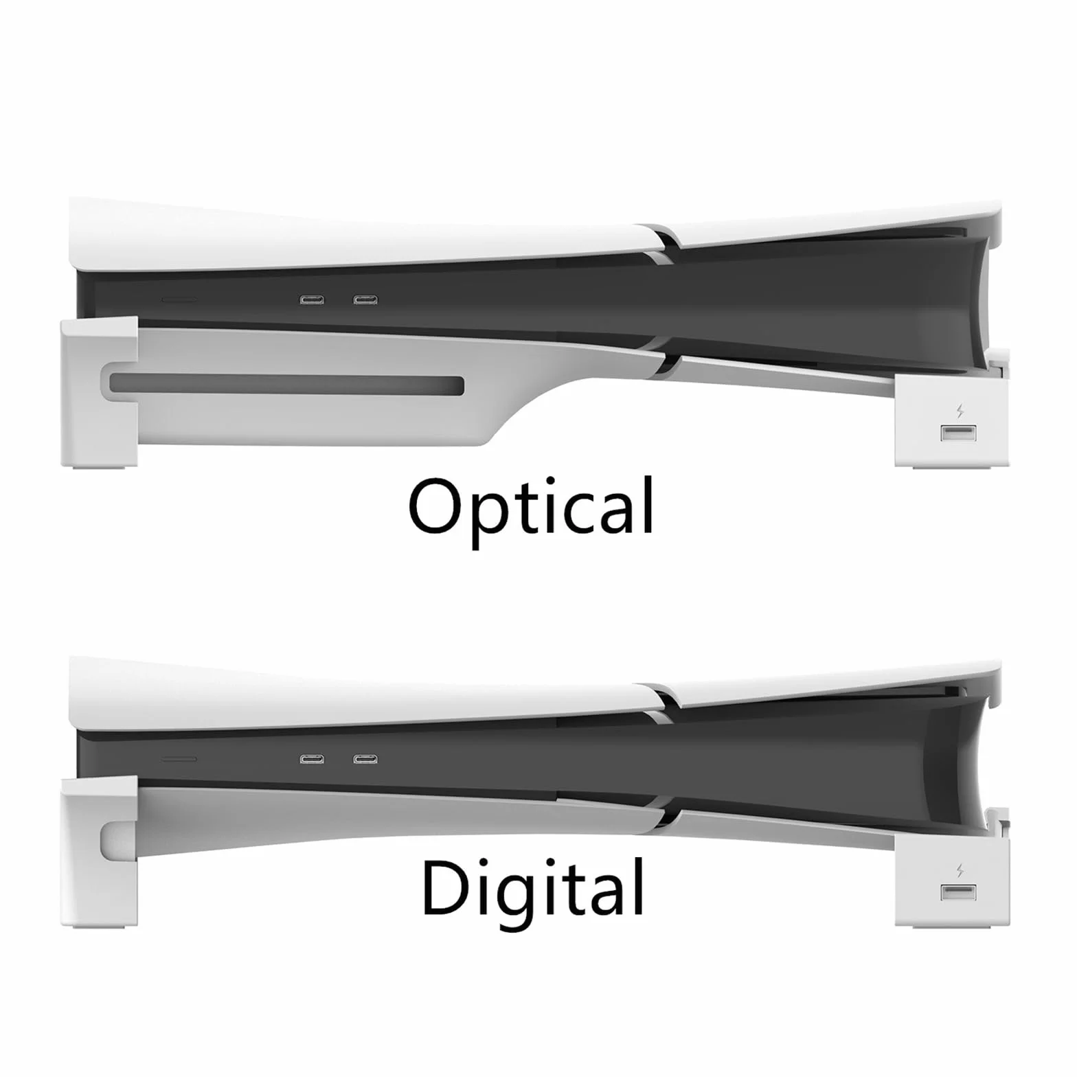 MOOKEENONE Hub orizzontale 4 Porta USB Base del basamento per PS5 Slim Console, Aggiornamento Accessori Stand Holder