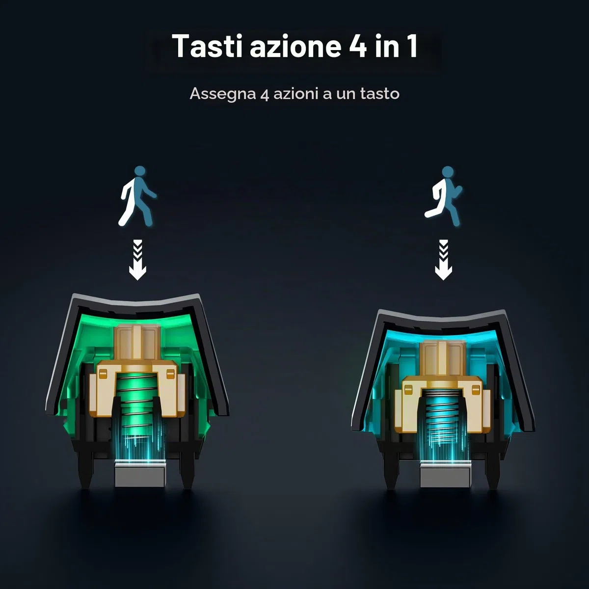 MCHOSE ACE60 HE Tastiera 8000Hz Rapid Trigger, Precisione RT da 0,01 mm, Tastiera Gamer cablata 60% con Interruttore Magnetico, Azionamento Regolabile, SOCD e Snap Key, Nero