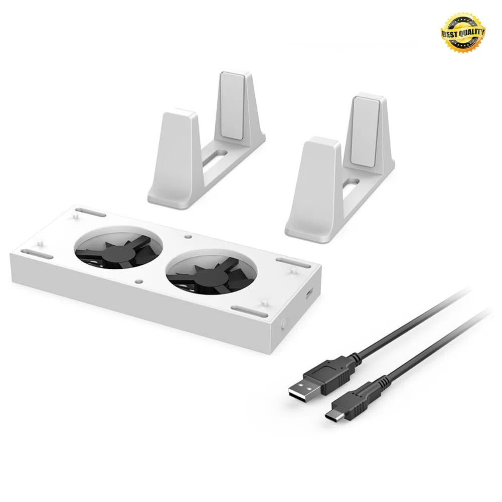 Supporto verticale con ventola di raffreddamento e porte USB, sistema di raffreddamento rimovibile per console serie S, design salvaspazio per prestazioni di gioco migliorate