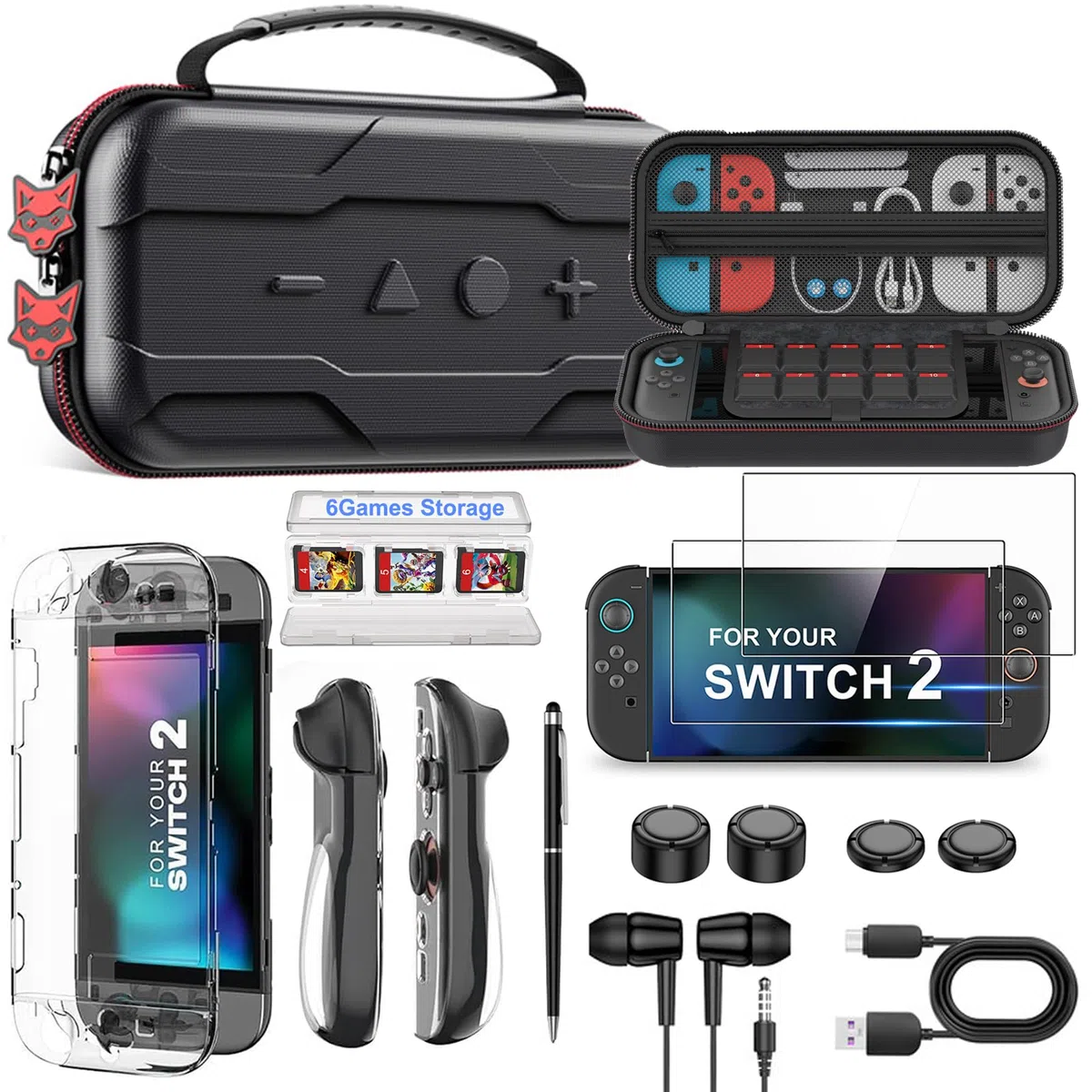 CYOYPPY Orzly, custodia da viaggio compatibile con Nintendo Switch e New Switch OLED Console da viaggio per accessori e giochi