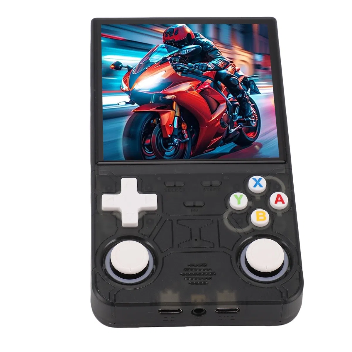 RASTKY Console di Gioco Portatile Open Source con Ad Alta stabilità e Batteria a Lunga Durata, per Appassionati di Giochi, Schermo da 4 Pollici 720x720, Batteria LiPo Trasparente (128G)