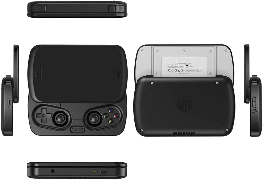 Console portatile pieghevole retrò con ampio schermo IPS, supporto multi-sistema, lunga durata della batteria, ideale per gli appassionati di gioco adulti