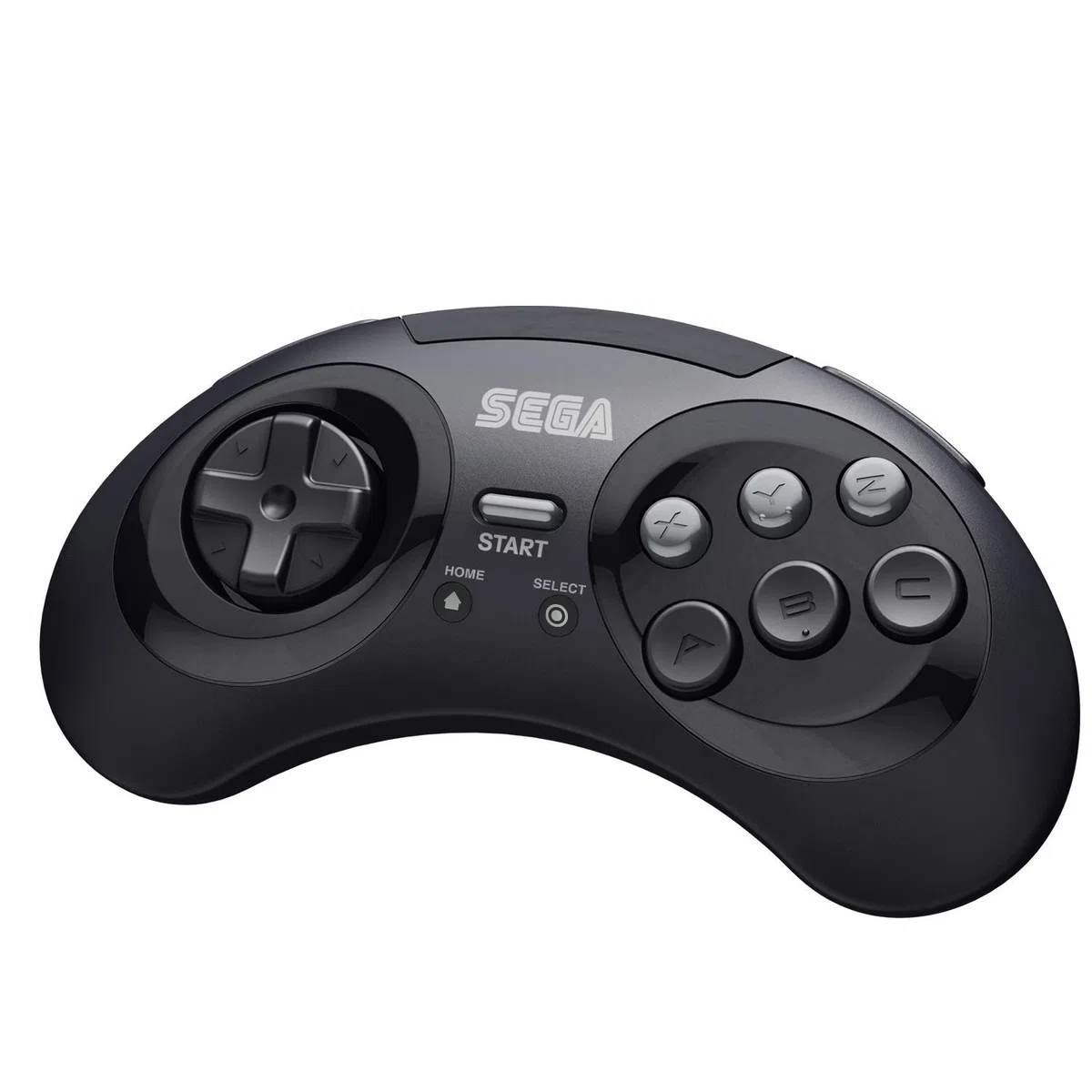 Retro-Bit Sega Genesis - Controller wireless da 2,4 GHz, 8 pulsanti, per Sega Genesis Original/Mini, Nintendo Switch, PC, Mac, colore: nero