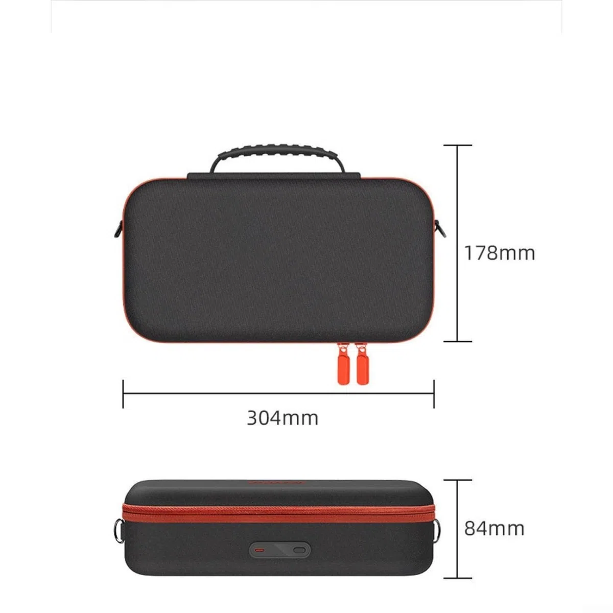 Custodia di ricarica wireless per Switch 2, borsa da 20000 mAh con ricarica rapida da 30 W, display digitale, custodia rigida da viaggio in EVA per console e accessori, nero