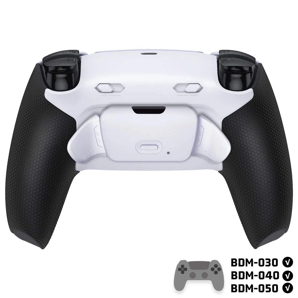 eXtremeRate RISE Plus MAX Tasti Aggiuntivi Clicky Trigger Stop per ps5 Controller BDM-030/040/050,Palette Posteriori Back Button Remap Kit per ps5 Joystick-Senza Controller-Bianco Nero