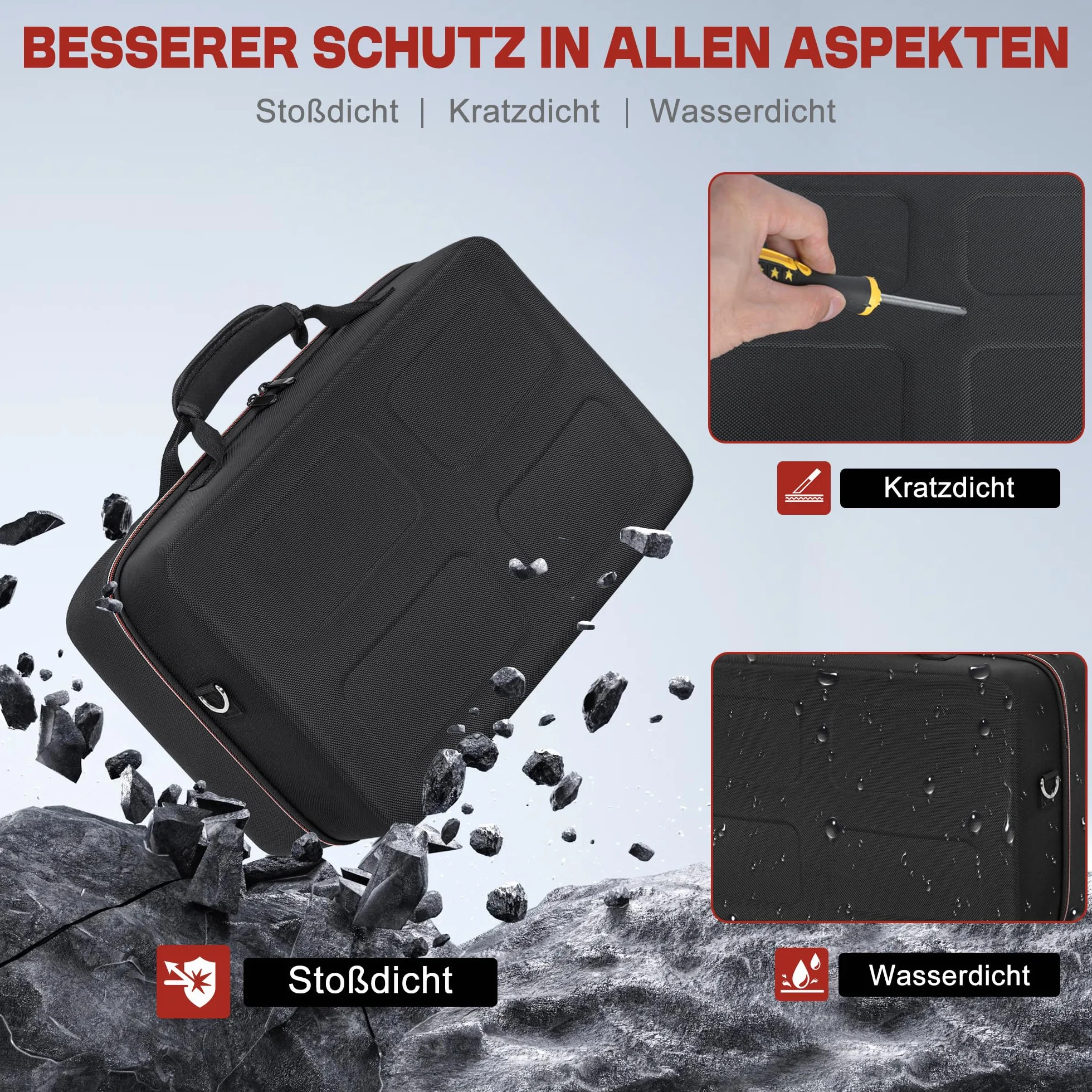 OUUTMEE Custodia da trasporto Applicabile a Play station 5, compatibile con PS5/PS Slim/PS5 Pro, borsa protettiva con tracolla per console Disc/Digital Edition, schede di gioco, HDMI