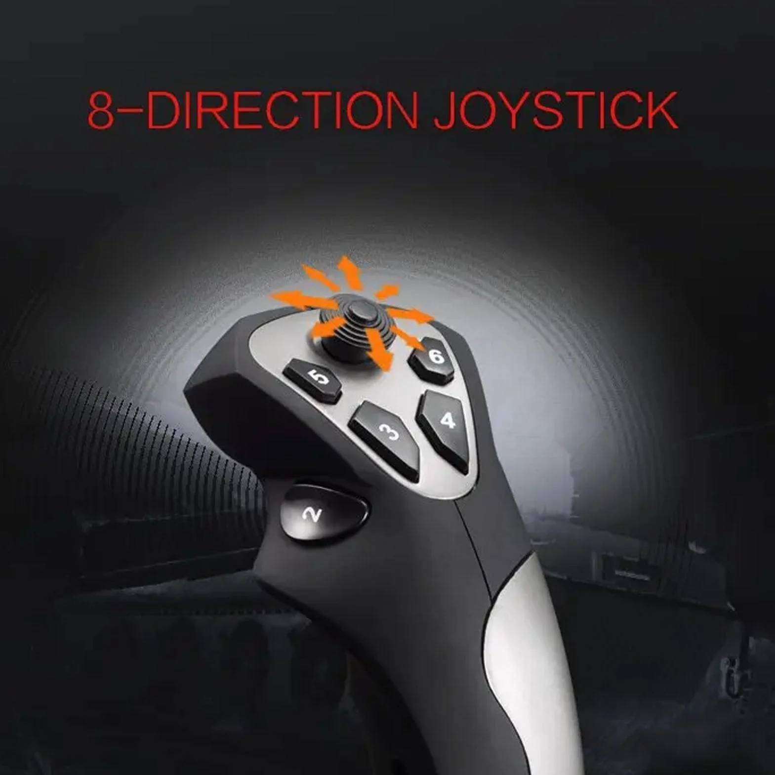 Joystick per Simulazione di Volo per PC, Controller di Gioco per Simulatore di Volo per Giochi USB con Funzione di Vibrazione e Controllo 'acceleratore, Gamepad Cablato Flight