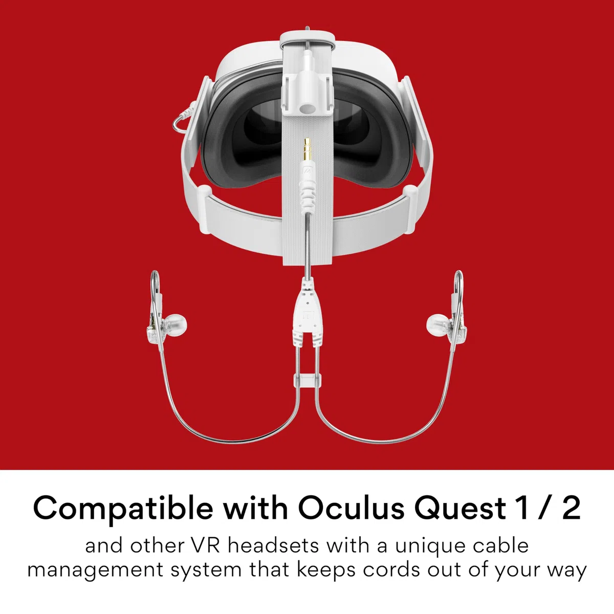 MEE audio M6 VR Cuffie in-ear da gioco con cavo corto per Oculus Quest 2 e altre cuffie VR + cavo microfono per PS5, Xbox, Nintendo Switch, PC