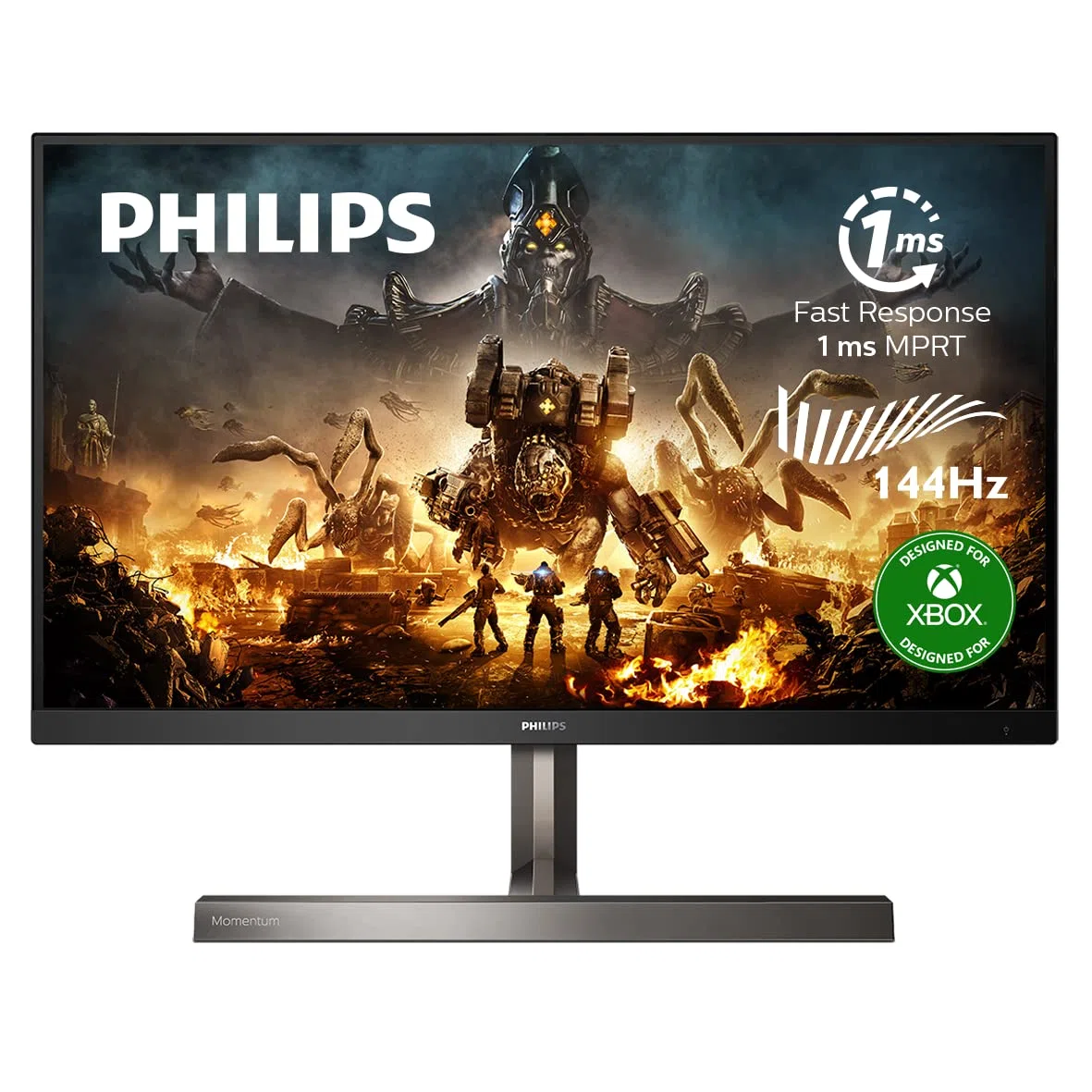 PHILIPS Momentum 329M1RV - Monitor da gioco 4K HDR da 32", progettato per Xbox, 4K a 120 Hz (PC fino a 144 Hz), tempo di risposta di 1 ms, sostituzione avanzata di 4 anni, nero