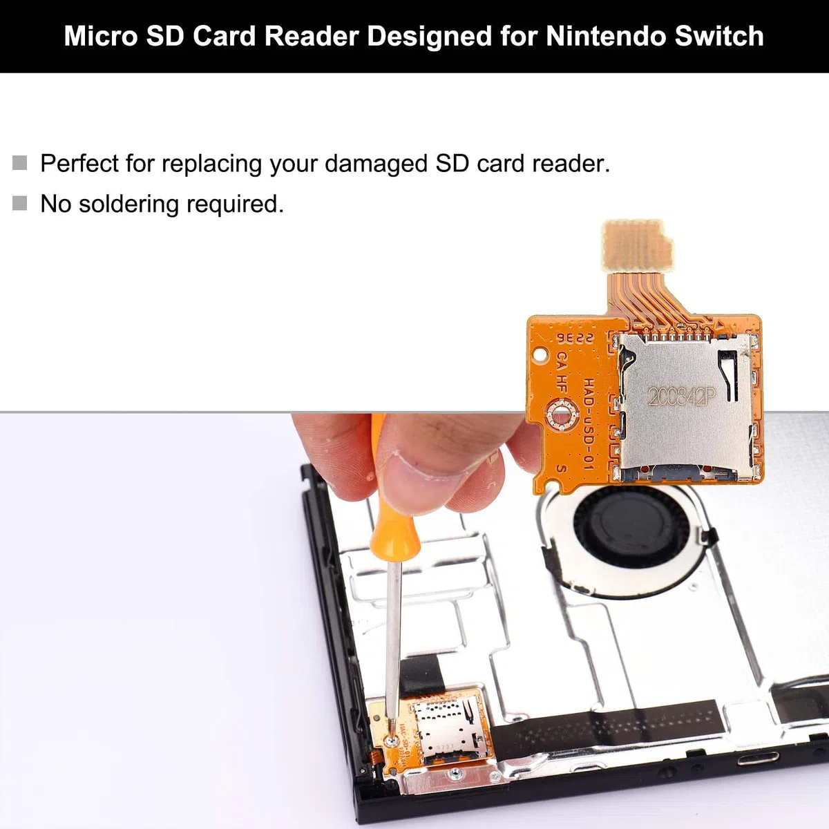 Lettore di schede Micro SD sostituisce per Nintendo Switch HAC-SD-01, TF Slot per schede di memoria Presa Lettore di ricambio per console NS