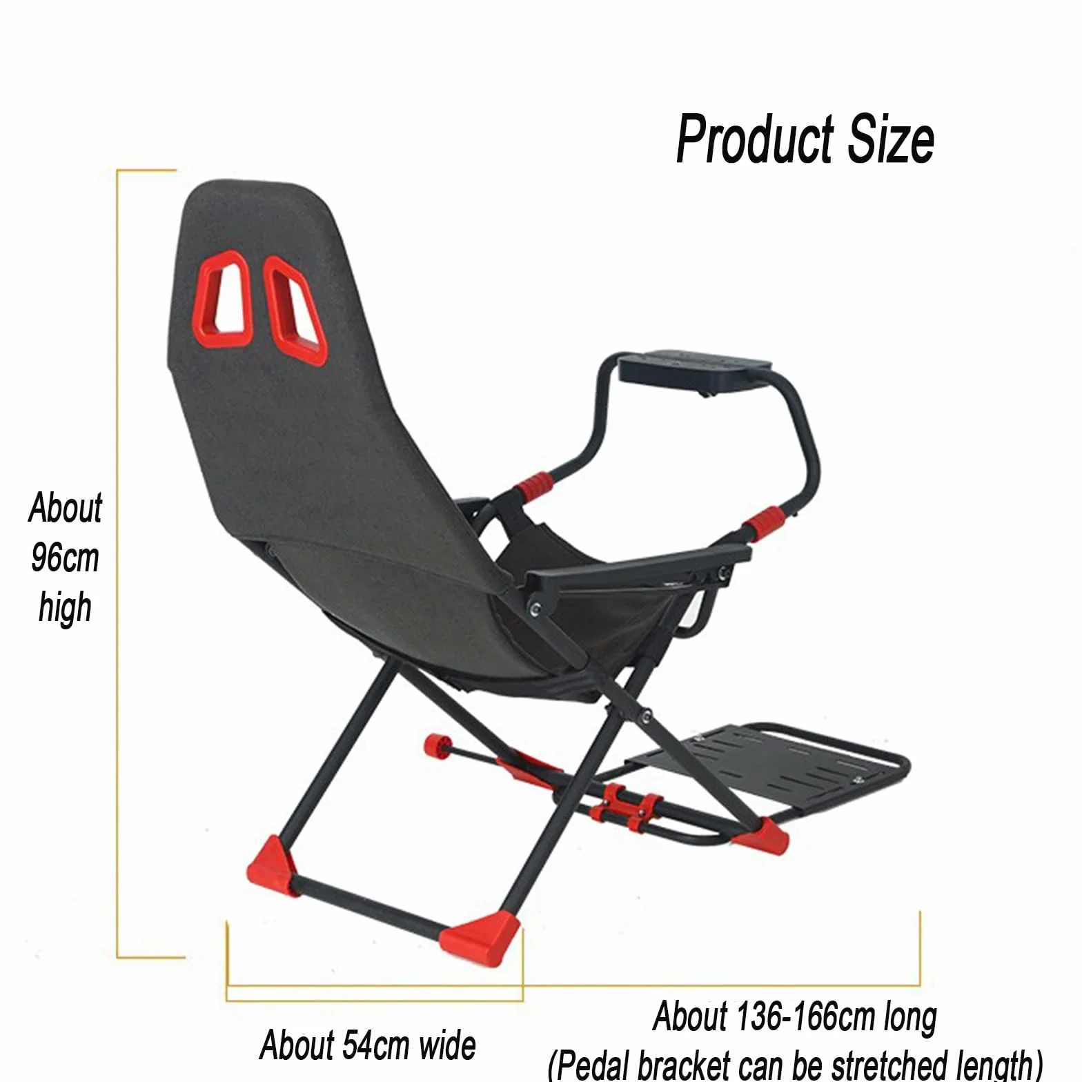 Simulatore di pilotaggio pieghevole con supporto regolabile e sedile ergonomico per console di gioco e PC